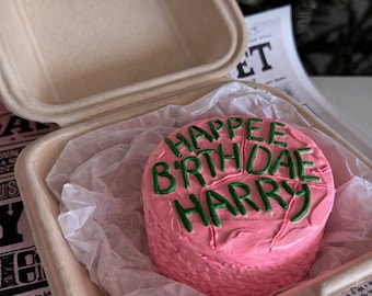 Handmade Pink Birthday Cake Candle, Wizard Gift