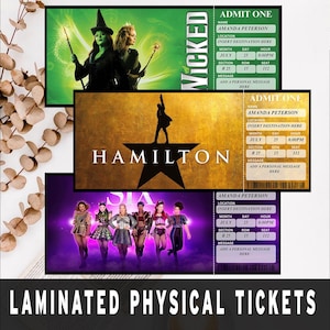 Individuell laminierte Konzert- oder Musical-Eintrittskarte - Personalisiertes Event-Andenken