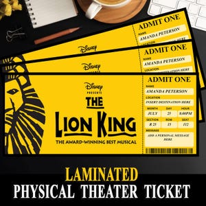 Das kundenspezifische laminierte Musical-Karte des König der Löwen - Andenken im Broadway-Stil