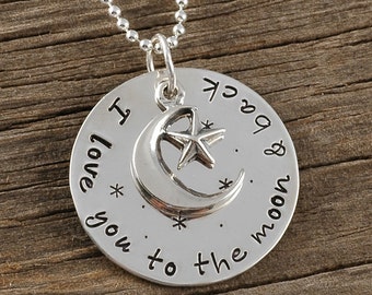 I love you to the moon and back  Necklace