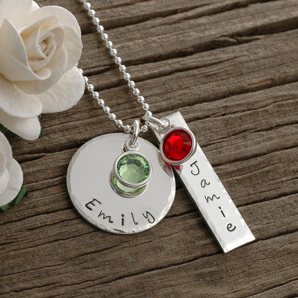 Mothers Day Gift, Personalized Necklace for Mom - hand stamped jewelry - Mother's Necklace - Mommy Jewelry, gifts for mom