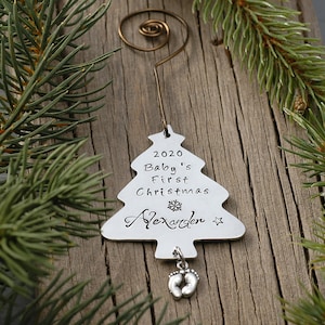 Baby&#39;s First Christmas Ornament - 2020 Personalize with baby&#39;s name