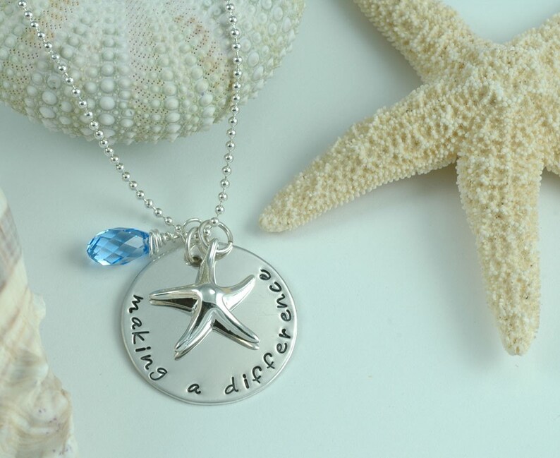 Making a Difference Necklace by the sea with Starfish Etsy