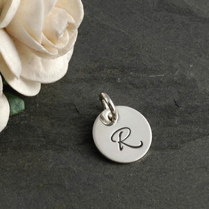 Add a Charm - 11mm Initial Charm - Sterling Silver, Rose Gold Filled, or Gold Filled