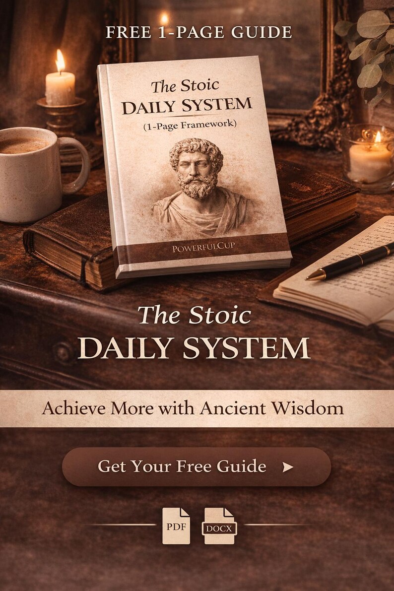 Stoic Daily Planner Printable | Discipline Tracker PDF | Self ...