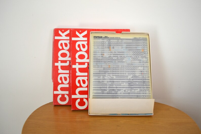 Chartpak Transfer Lettering Etsy