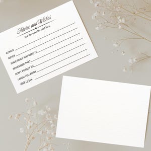 Wedding Advice & Wishes Card: Bridal Shower Game (Printable Canva Template)