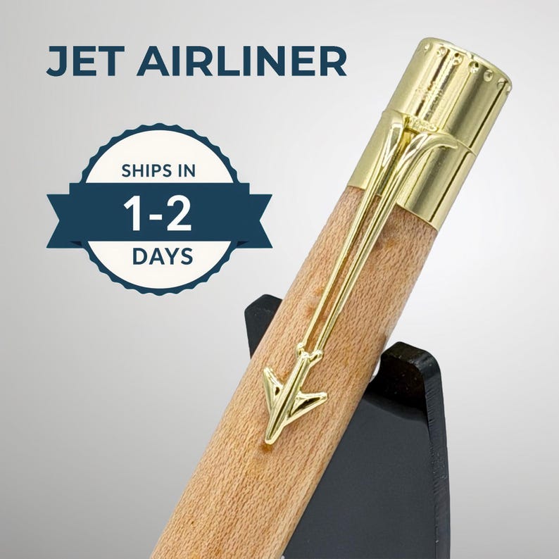 Burl Maple Gold Jet Airliner Pen