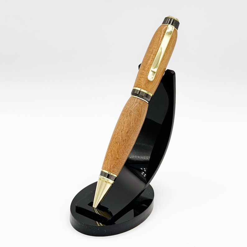 Sapele Cigar Pen — reddish ribbon-figure wood, mahogany family