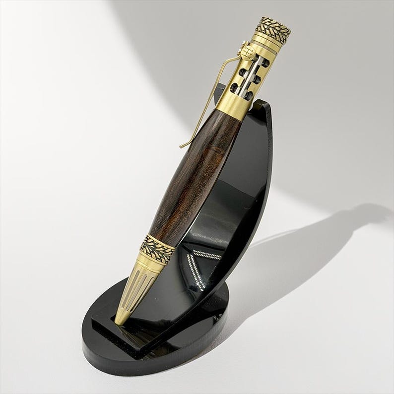 Gear Shift Pen, hand-turned exotic wood with working gearshift cap