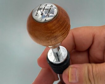 Gear Shift Wine Stopper, Handmade Wood Bottle Stopper, Car Guy Gift