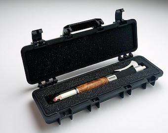 Tactical Rifle Case Pen Box — Foam Insert, Hunter Gift, Holds One Pen