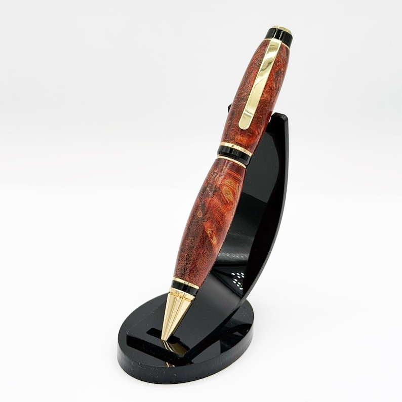Burl Maple Cigar Pen — three hand-turned variants in figured maple burl