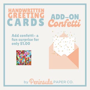 CONFETI adicional para tarjetas manuscritas