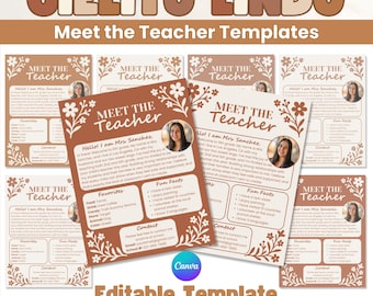 Editable Meet the Teacher Canva Template Cielito Lindo Printable PDF Mexican Folk Floral Classroom Welcome Back Open House Newsletter