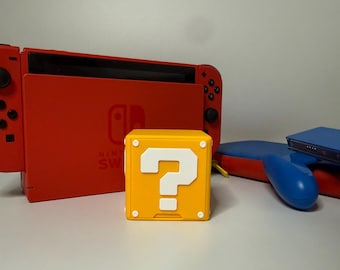 Retro Mystery Cube Game Cartridge Holder – 3D Printed Desktop Organizer for Handheld Console Games