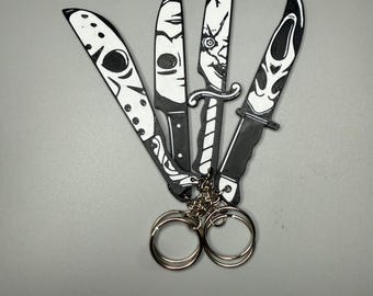 Horror Movie Slasher Knife Keychain: Scary Film Inspired Accessory