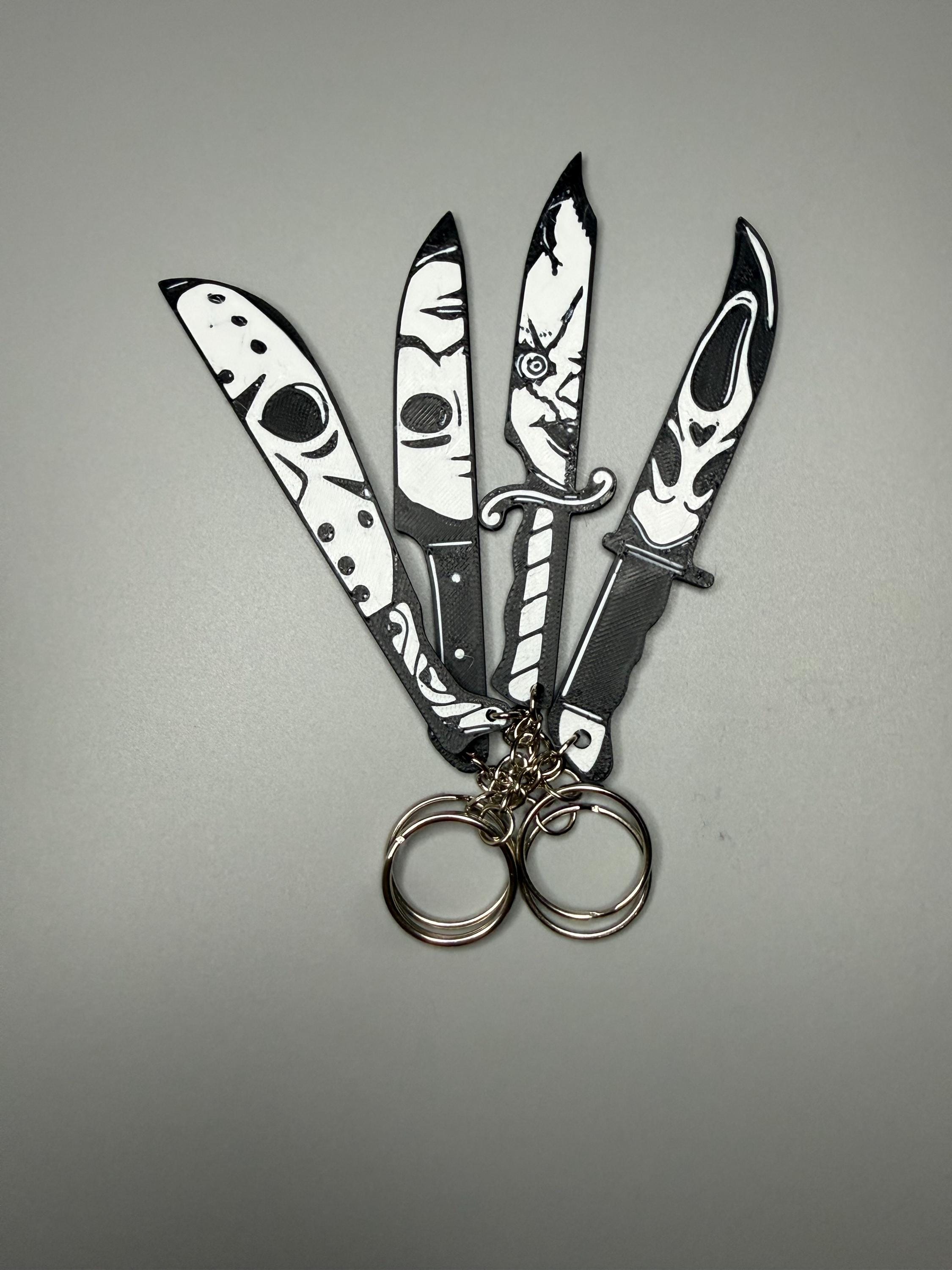 Horror Movie Slasher Knife Keychain: Scary Film Inspired Accessory - Etsy