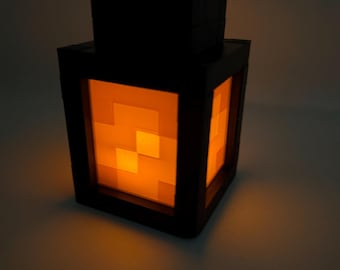 Minecraft Lantern Replica | 3D Printed Pixel LED Night Light