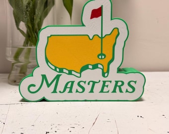 Tournament Green Golf Course Desk Sign - 3D Printed Major Championship Decor - Golf Fan Gift & Office Accessory - Minimalist Sports
