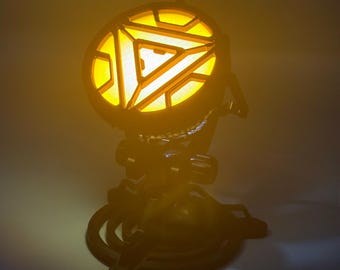 Arc Reactor Signal Spotlight Lamp -3D Printed Adjustable Display with LED Light Included