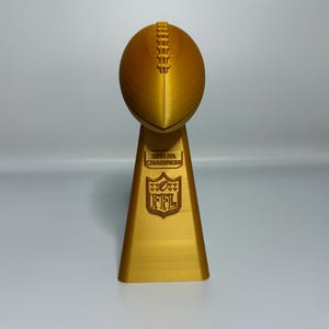 Custom Fantasy Football Trophy - 3D Printed Gold FFL Champion -  Award Personalized Name Plaque