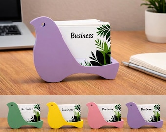 Modern Bird Silhouette Business Card Display