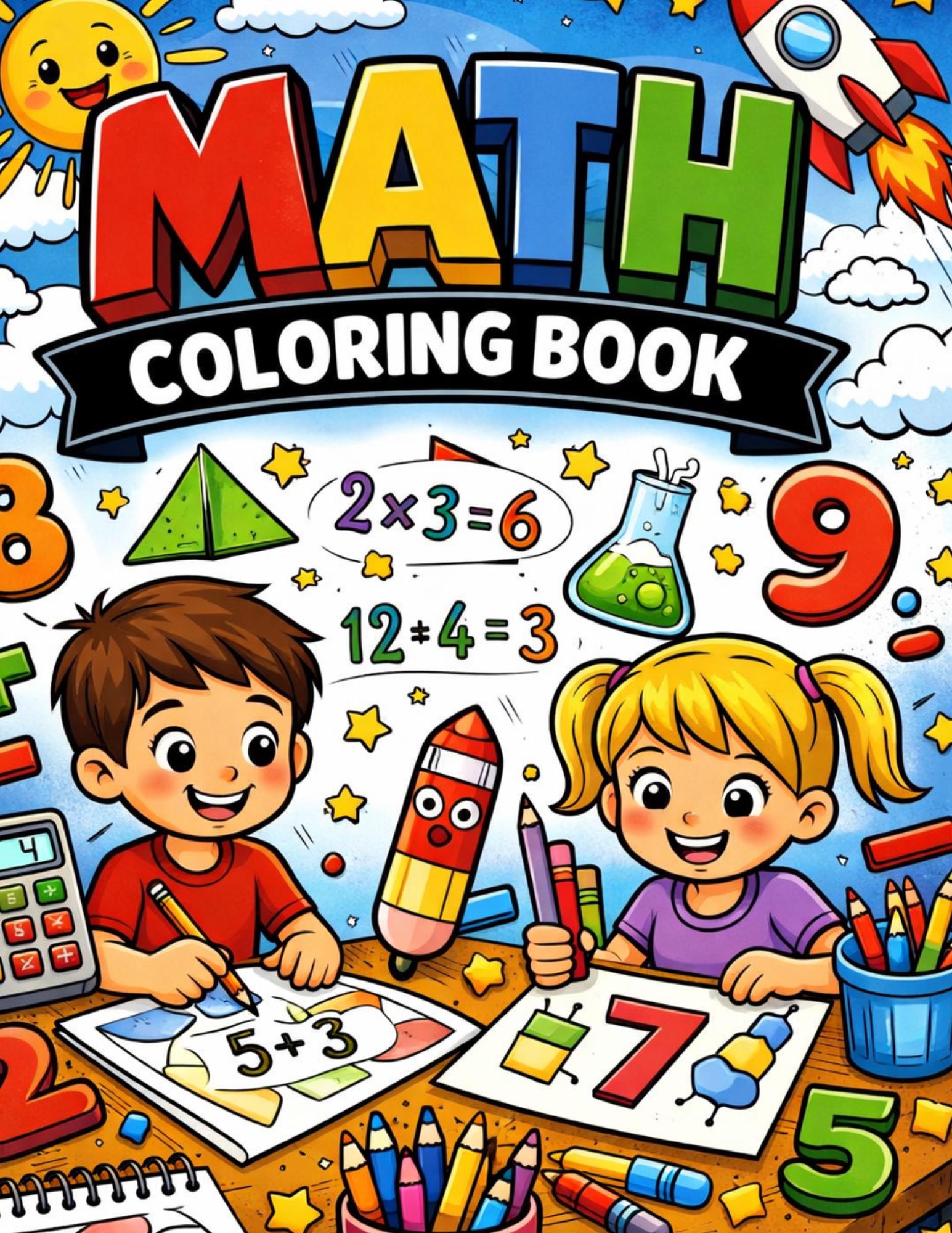 Math Coloring Pages for Kids – Addition, Subtraction Worksheets (PDF ...