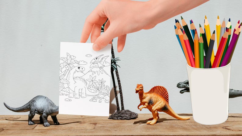 Dinosaur Coloring Book for Kids 33 A4 Printable Pages Fun