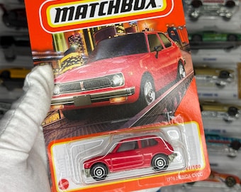 Matchbox 1976 Honda Cvcc-red With Black Interior-mbx Metal Short