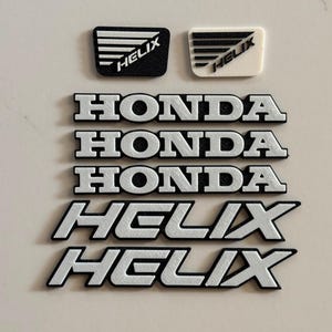 Honda Helix CN250 ( Fusion / Spazio ) 3D Printed Emblem Set – Scooter Badges – Custom Vintage Replica Parts