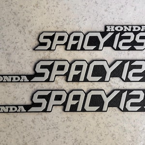 Honda Spacy 125 - 3D Printed Emblem Set – Scooter Badges – Custom Vintage Replica Parts