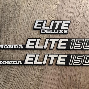 Honda Elite 150 Deluxe - 3D Printed Emblem Set – Scooter Badges – Custom Vintage Replica Parts
