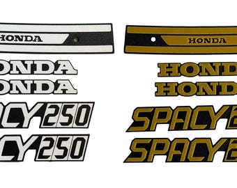 Honda Spacy 250 Emblem Set – Scooter Badges – Custom Vintage Replica Parts