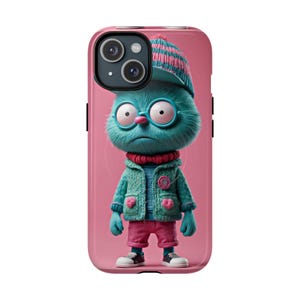 Cute Cartoon Character Magnetic Phone Case, Tough Phone Cover, Unique Gift for Kids, Pet Lovers, Fun Tech Accessory, Perfect for Birthdays