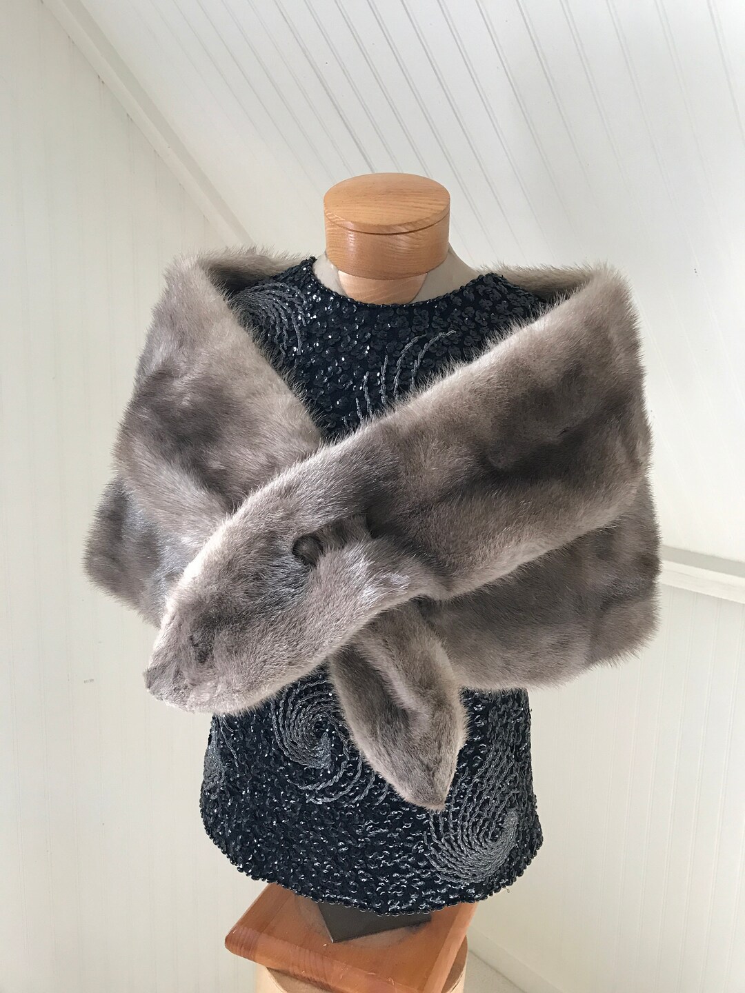 Dramatic Vintage 1950s German Mink Fur Cape or Wrap Autumn Etsy