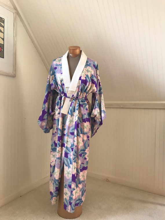 Gorgeous Silk Japanese Plum Blossom Kimono Robe o… - image 6