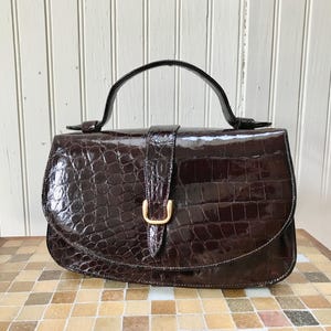 バッグ Vintage Bag crocodile Vintage crocodile pattern all match tote bag - BAGYOHO