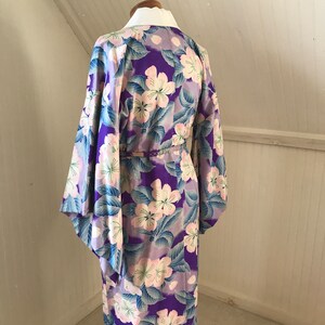 Gorgeous Silk Japanese Plum Blossom Kimono Robe or Coat, S-M image 4