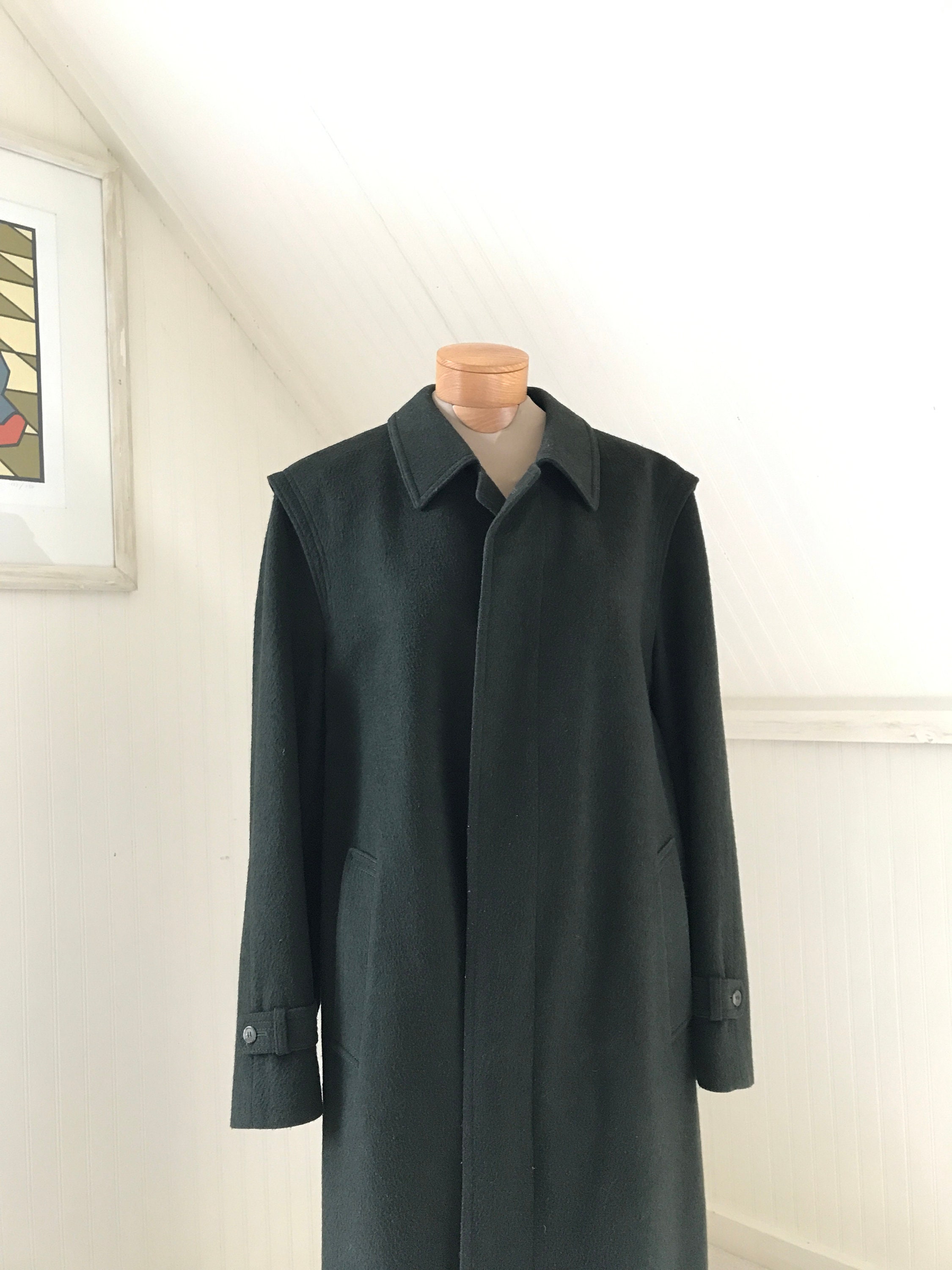 Vintage Hunter Green Loden Frey German Mens Coat, L - Etsy