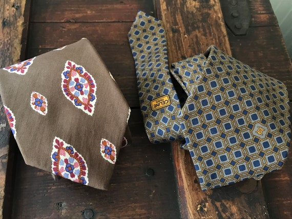 Collection of 2 Vintage Neckties by Celine and Yv… - image 1