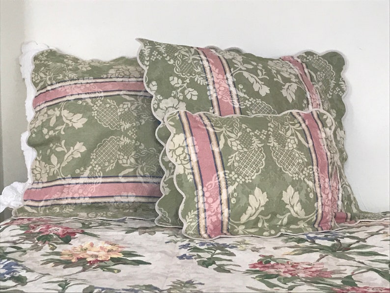 Vintage Jane Wilner Haute Couture Linens Floral Brocadeweave