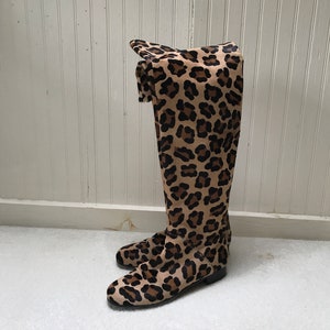 Knee high cheetah boots cheap