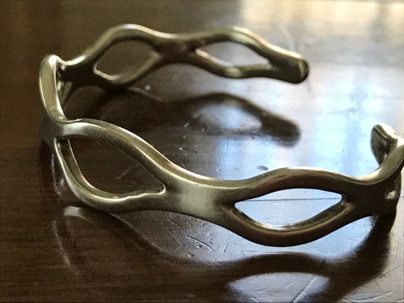 Vintage Solid 925 Silver Infinity Bracelet - image 3