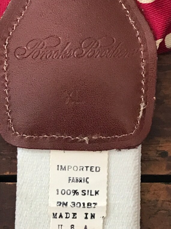 Vintage 1980s Brooks Brothers Silk and Leather Su… - image 4