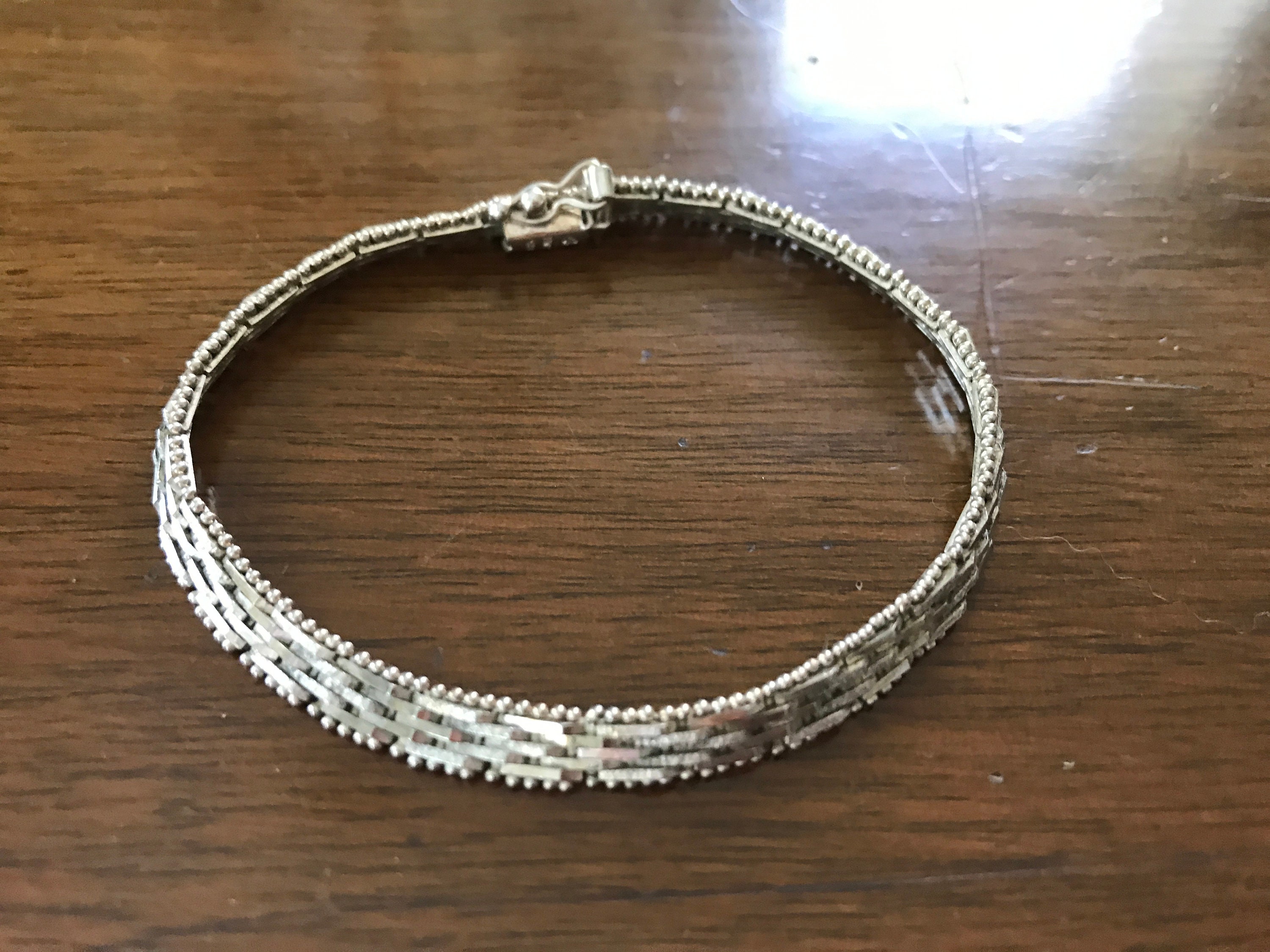 アクセサリー Vintage Italian Silver Bracelet BM26 Italian 925 Sterling Silver Multi-Chain Link Bracelet
