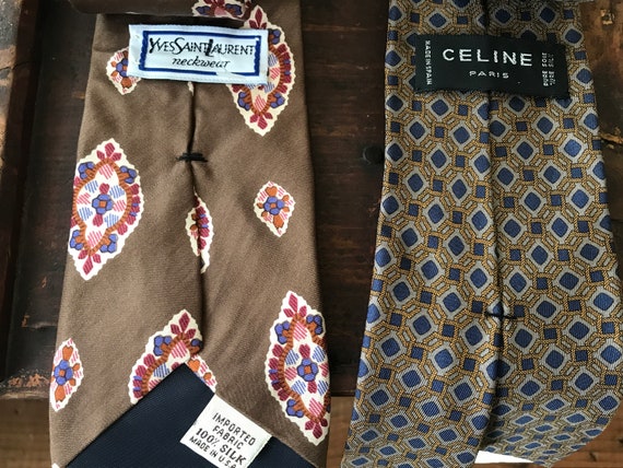 Collection of 2 Vintage Neckties by Celine and Yv… - image 3