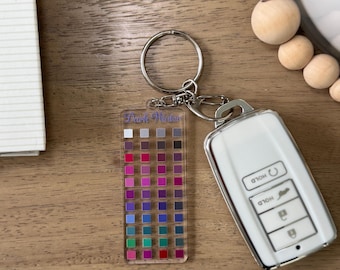 Color Season Keychain, Summer, Winter, Spring, and Autumn Clear Seasonal Color Palette Guide, Easy Purse Palette Wardrobe Shopping Reference