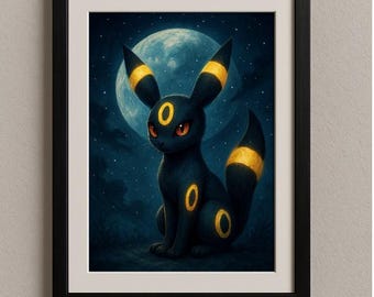 ブラッキー　ポスター ポケモンポスター: ブラッキー - Etsy 日本