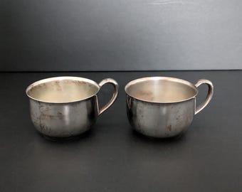 Oneida Silversmiths Cups - Silver Plated Punch Cups - Set of 2